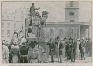La estatua de Gordon para Jartum, erigida temporalmente en St Martin