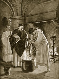 Trial by the Ordeal of Boiling Water, ilustración de 