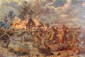 Primera Guerra Mundial: Carga con bayoneta de los escoceses de Londres en Messines, Hallowe