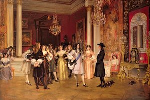 William Penn (1644-1718) recibiendo la Carta de Pensilvania de manos del rey Carlos II de Inglaterra de Allan Stewart