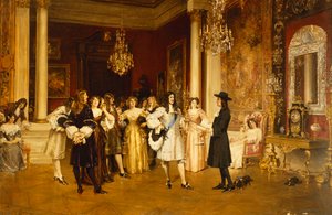 William Penn recibe la Carta de Pensilvania de Carlos II de Allan Stewart