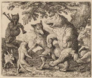 Todos se regocijan por el oso y el lobo de Allart van Everdingen
