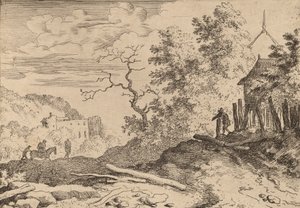Cabaña con los restos de un seto, probablemente c. 1645-1656 de Allart van Everdingen