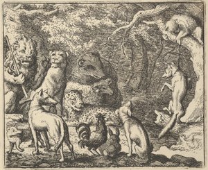 Renard pide confesión, 1650-75 de Allart van Everdingen