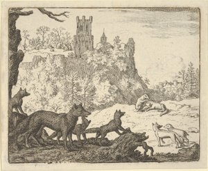 Renard Se Va con el Tejón, 1650-75 de Allart van Everdingen