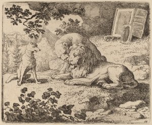 Reynard describe los tesoros perdidos, probablemente c. 1645-1656 de Allart van Everdingen