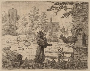 Reynard disfrazado de monje de Allart van Everdingen