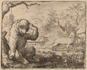 Reynard se burla del oso afligido de Allart van Everdingen