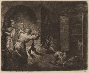 Reynard roba un capón del pastor, probablemente c. 1645-1656 de Allart van Everdingen