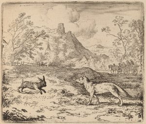 Reynard y el conejo de Allart van Everdingen