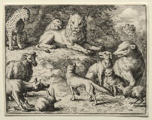 Reynard the Fox:  Reynard Appears at Court de Allart van Everdingen