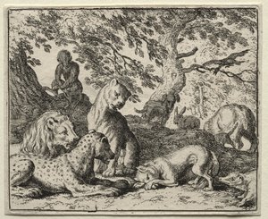 Reynard the Fox:  Reynard Describes a False Plot Against the Lion de Allart van Everdingen