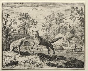 Reynard the Fox:  Reynard Doing Penance de Allart van Everdingen