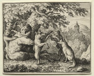 Reynard the Fox:  Reynard Equipped for his Pilgrimage de Allart van Everdingen