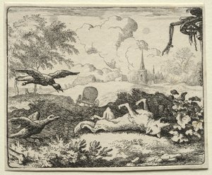 Reynard el Zorro: Reynard Finge Muerte de Allart van Everdingen