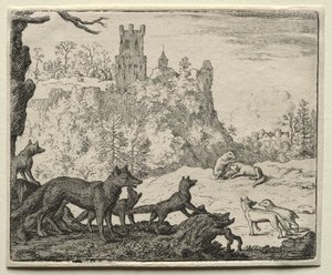 Reynard el Zorro: Reynard y el Tejón parten hacia la corte de Allart van Everdingen