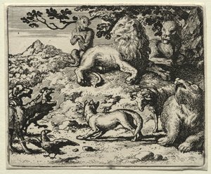 Reynard el Zorro: Los animales se quejan del perdón de Reynard de Allart van Everdingen