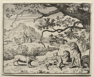 Reynard the Fox:  The Badger Calls Reynard to Court de Allart van Everdingen
