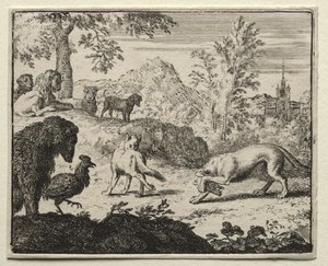 Reynard the Fox:  The Combat Between Reynard and the Wolf de Allart van Everdingen