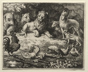 Reynard the Fox:  The Complaint of the Cock de Allart van Everdingen
