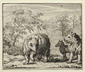 Reynard el Zorro: La liberación del lobo y el oso de Allart van Everdingen