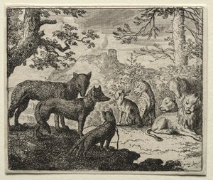 Reynard the Fox:  The Relatives of Reynard Leave Court de Allart van Everdingen