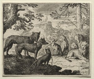 Reynard el Zorro: Los Parientes de Reynard Abandonan la Corte de Allart van Everdingen