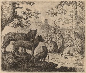 Los parientes de Reynard suplican por él, probablemente c. 1645-1656 de Allart van Everdingen
