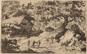 Cabaña en ruinas, probablemente c. 1645-1656