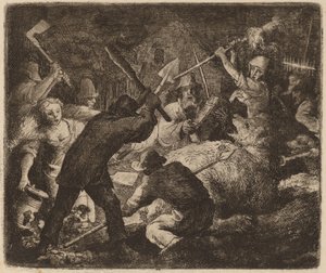 El oso asaltado por los campesinos de Allart van Everdingen