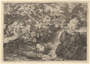 La cascada cerca del molino de agua, siglo XVII