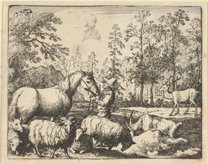La historia del caballo que quiere vengarse del ciervo, 1650-75 de Allart van Everdingen