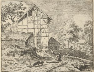 Las dos escaleras, siglo XVII de Allart van Everdingen