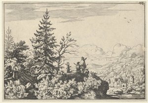 Los dos hombres en la colina, siglo XVII de Allart van Everdingen