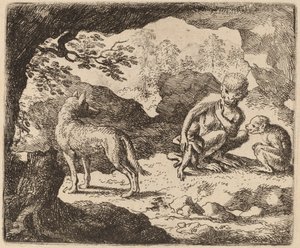 El lobo y los monos, probablemente c. 1645-1656 de Allart van Everdingen