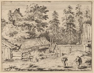 Tres cabañas de Allart van Everdingen