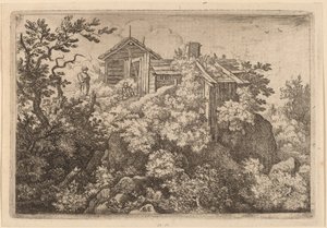Tres Cabañas en una Roca de Allart van Everdingen