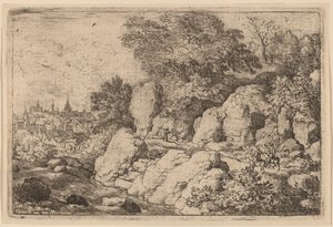 Dos Jinetes en un Camino Rocoso de Allart van Everdingen