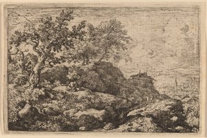 Dos campesinos sentados en una colina de Allart van Everdingen