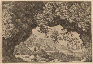 Vista a través de una Roca Perforada, probablemente c. 1645-1656 de Allart van Everdingen