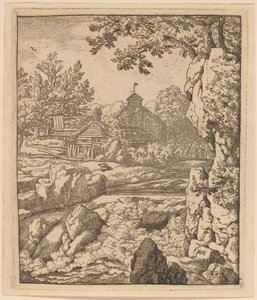 Cascada, probablemente c. 1645-1656 de Allart van Everdingen