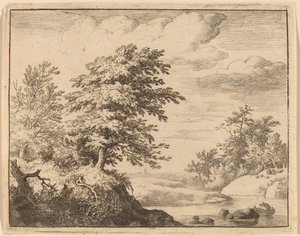 Río serpenteante, probablemente c. 1645-1656 de Allart van Everdingen