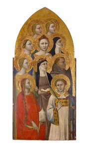 Santos y Ángeles, c.1370 de Allegretto Nuzi