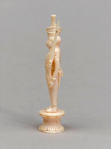 Peón blanco, pieza de ajedrez, India, circa 1820 de Allen Edward Everitt