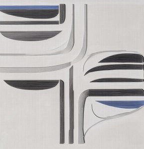 Moderno azul grisáceo fluido