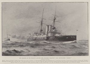 El poseedor del récord mundial de práctica de artillería, HM Battle-Ship Ocean de Alma Claude Burlton Cull