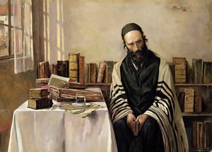 Un rabino en su estudio de Alois Heinrich Priechenfried