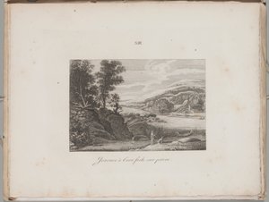 Arte de la litografía: paisaje fluvial, lámina XIII de Alois Senefelder
