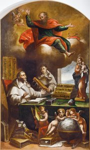 San Pablo se presenta ante San Alberto Magno y Santo Tomás de Aquino, por Alonso Antonio Villamor (1661-1729). Convento de San Esteban, Salamanca. de Alonso Antonio Villamor