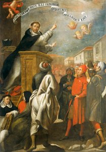 San Vicente Ferrer predicando a los jóvenes de Salamanca, por Alonso Antonio Villamor (1661-1729). de Alonso Antonio Villamor